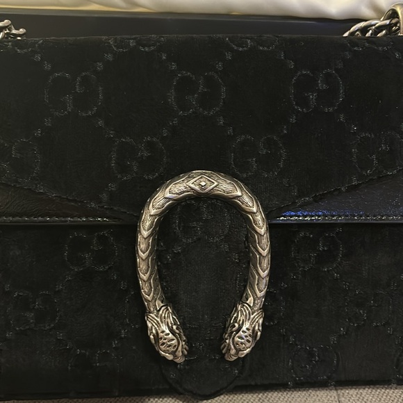 ⛓️ Gucci Velvet Embossed GG Dionysus large Shoulder Bag - Picture 4 of 14